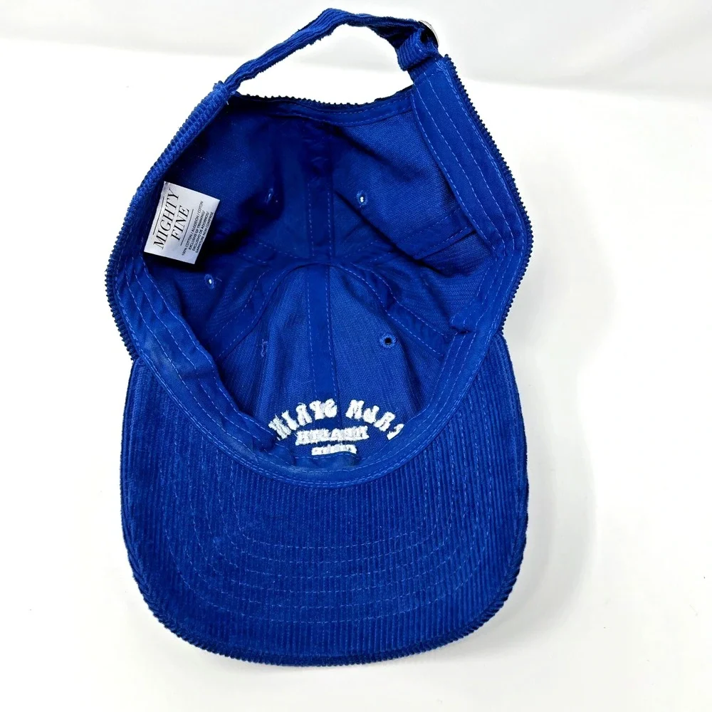 Palm Springs Health Club Corduroy Hat Cap Strapback Adjustable Blue Embroidered